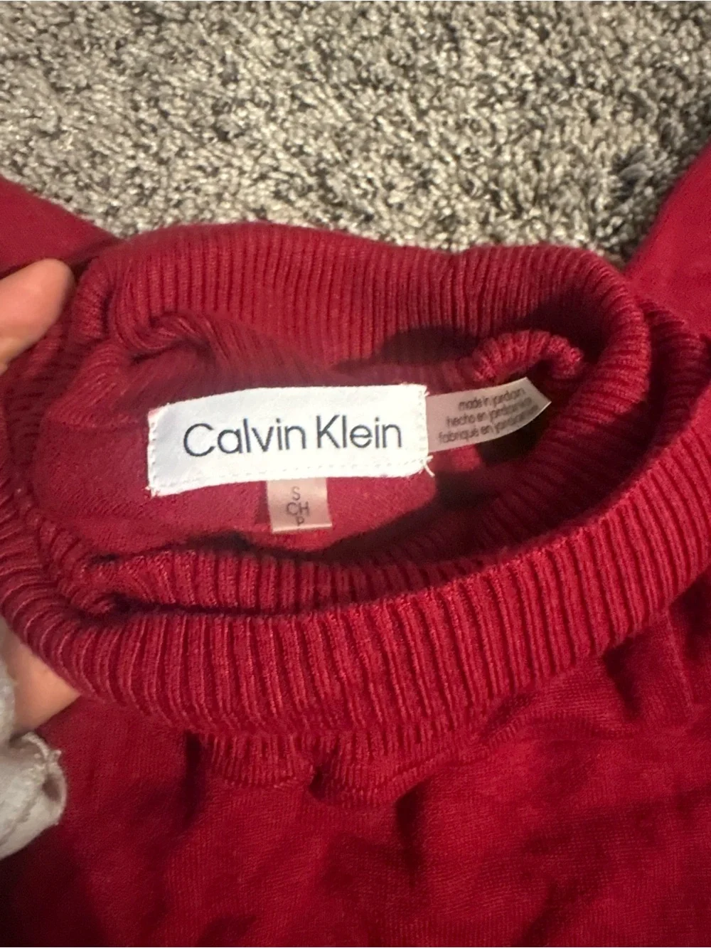 Calvin Klein Deep Red Turtleneck Sweater - Men's